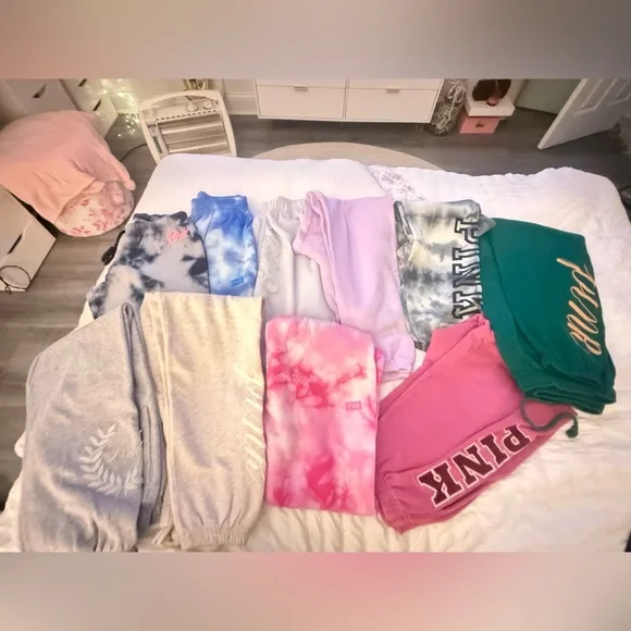 PINK VS XS-M SWEATPANTS BUNDLE - Picture 3 of 11